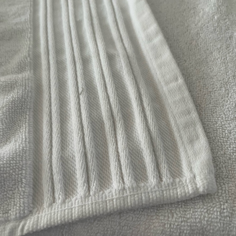 Bianca White Textured beach towel 38 by 64 inches